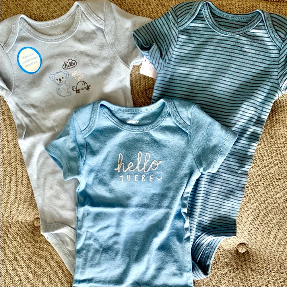 NWT Carter’s 6M short sleeve onesies